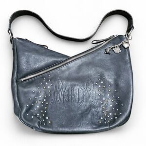 Harley-Davidson Women's Bling Embossed Flames Hobo Bag Purse